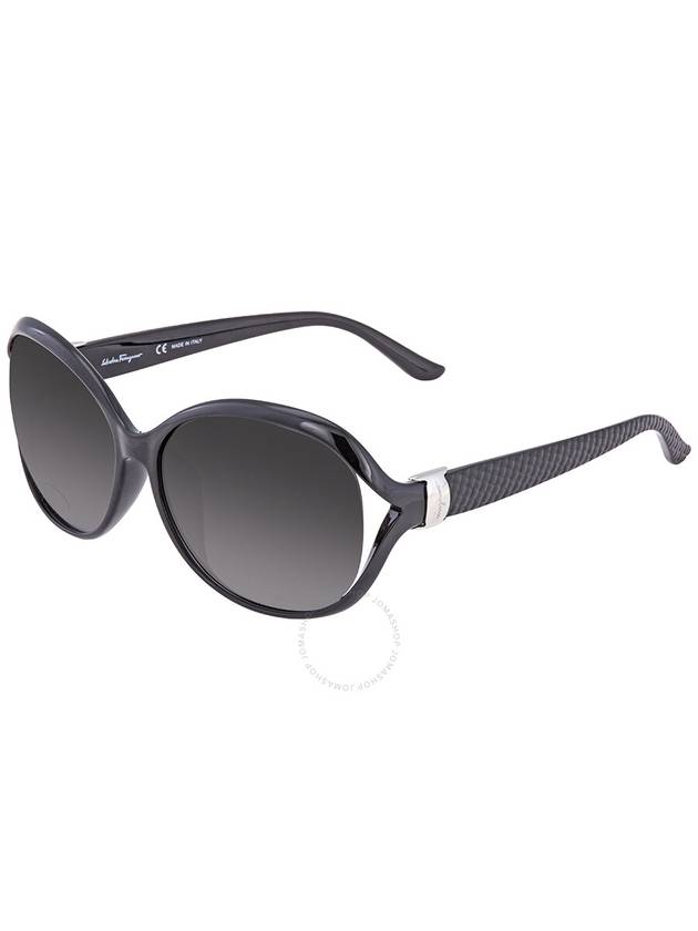 Eyewear Oval Sunglasses Black - SALVATORE FERRAGAMO - BALAAN 4