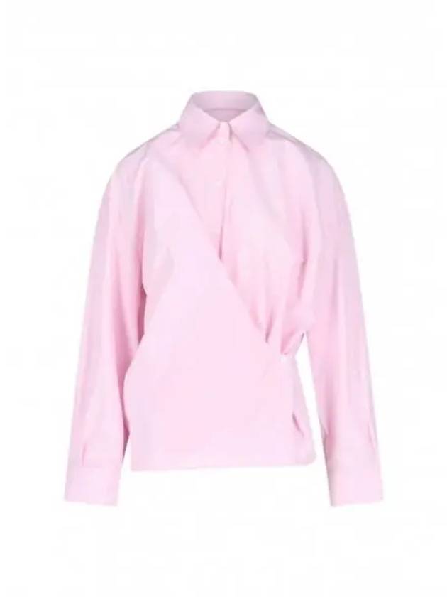 Dry Silk Straight Collar Twist Shirt Pink - LEMAIRE - BALAAN 2