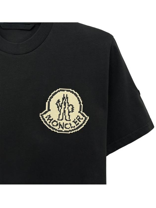 Logo Crew Neck Short Sleeve T-Shirt Charcoal - MONCLER - BALAAN 4