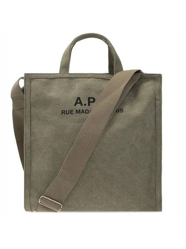 Recovery Logo Printing Cotton Tote Bag Khaki - A.P.C. - BALAAN 1