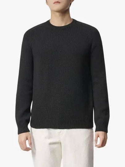 Men's Crewneck Cashmere Knit Top Black - SAINT LAURENT - BALAAN 2