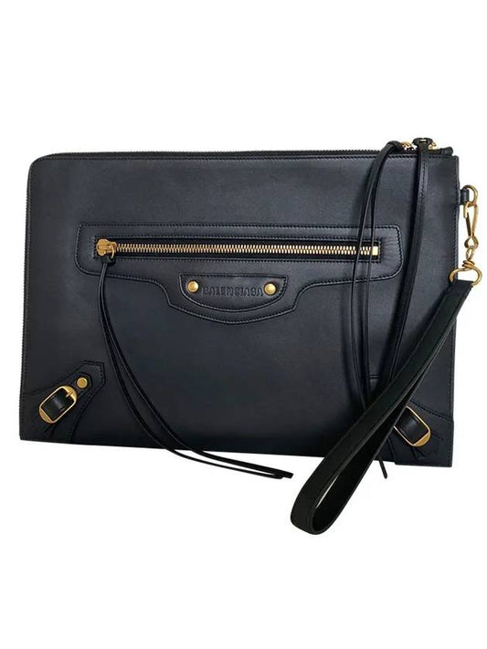 Neo Classic Strap Clutch Bag Black - BALENCIAGA - BALAAN 1