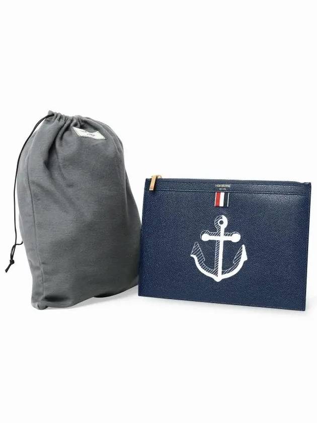 Anchor Document Clutch Bag Navy - THOM BROWNE - BALAAN 5