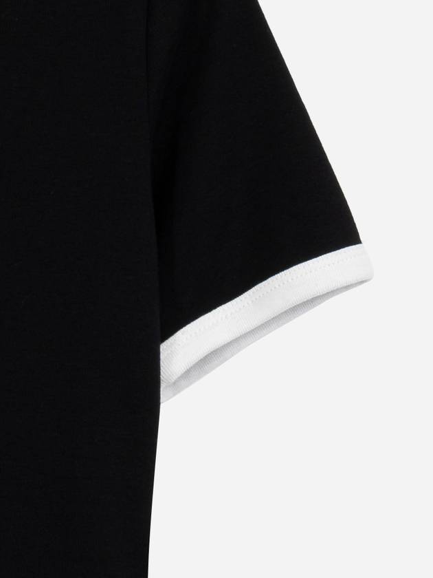 Contrast Signature Short Sleeve T-Shirt Black - COURREGES - BALAAN 5