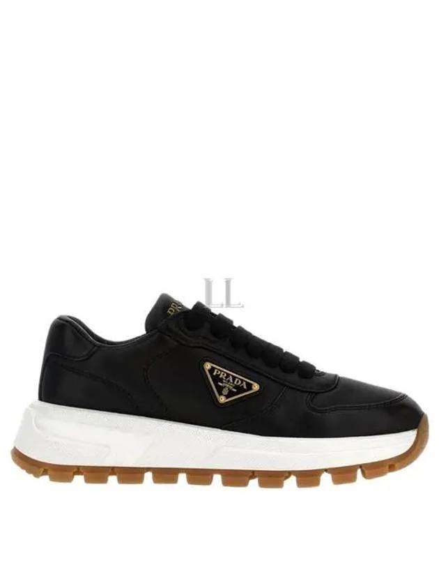 Triangle Logo Low Top Sneakers Black - PRADA - BALAAN 2