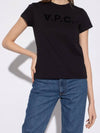 VPC Logo Organic Cotton Short Sleeve T-Shirt Black - A.P.C. - BALAAN 5