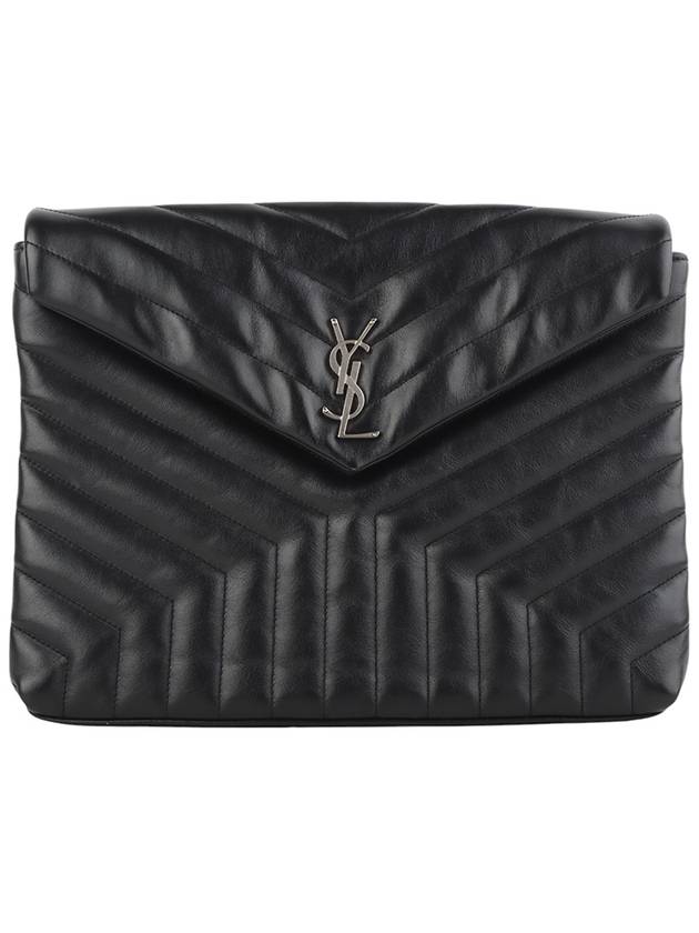 483236 Matelasse flap Lulu clutch silver 34302 - SAINT LAURENT - BALAAN 1