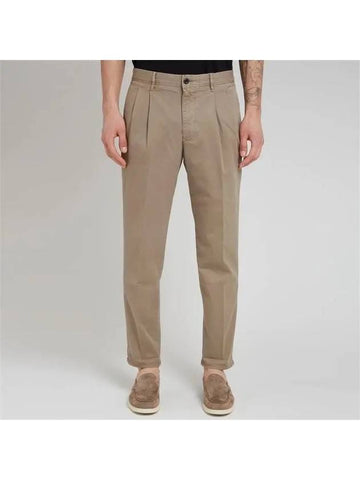 Tapered pants khaki brown - INCOTEX - BALAAN 1