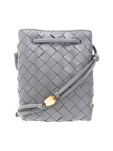 Intrecciato Small Bucket Bag Grey - BOTTEGA VENETA - BALAAN 1