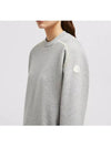 8G00034 89AEZ 986 Logo Patch Blend Light Gray Sweatshirt - MONCLER - BALAAN 5