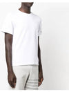 4-Bar Striped Cotton Short Sleeve T-Shirt White - THOM BROWNE - BALAAN 3