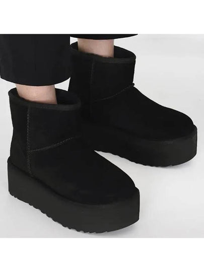 Classic Mini Platform Suede Winter Boots Black - UGG - BALAAN 2