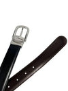 Rounded Horseshoe Buckle 30mm Reversible Leather Belt Black Brown - MONTBLANC - BALAAN 6