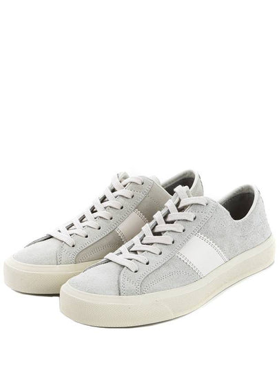 Suede Low Top Sneakers Marble Cream - TOM FORD - BALAAN 2