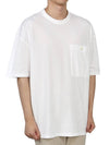 Pocket Back Logo Patch Cotton Short Sleeve T-Shirt White - TEN C - BALAAN 4