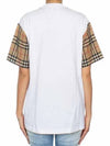 Vintage Check Sleeve Short Sleeve T-Shirt White - BURBERRY - BALAAN 4