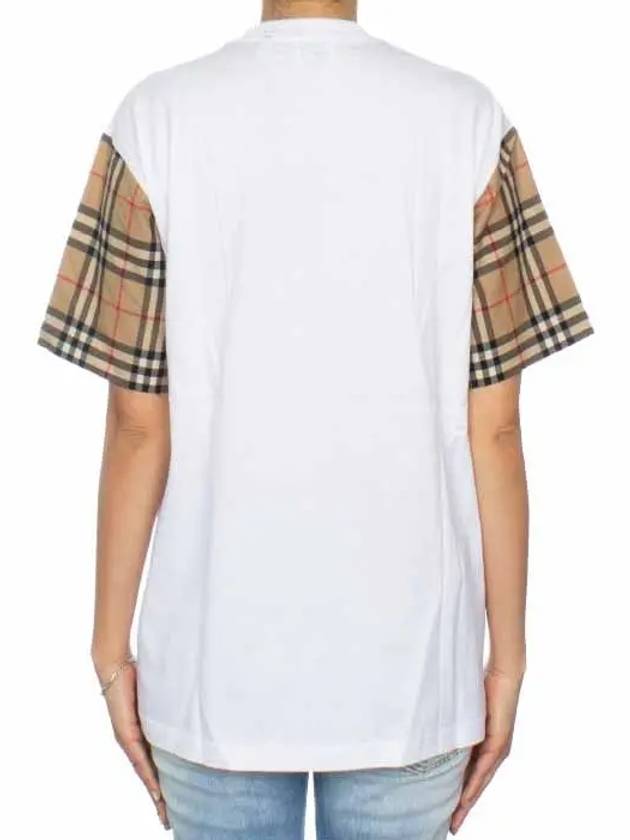 Vintage Check Sleeve Short Sleeve T-Shirt White - BURBERRY - BALAAN 4