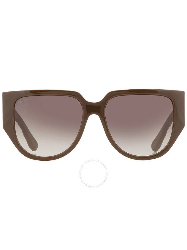 Salvatore Ferragamo Grey Gradient Browline Ladies Sunglasses SF1088SE 324 57 - SALVATORE FERRAGAMO - BALAAN 1