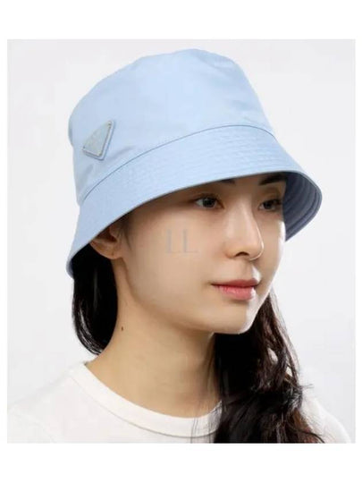 Re-Nylon Triangle Logo Bucket Hat Sky Blue - PRADA - BALAAN 2