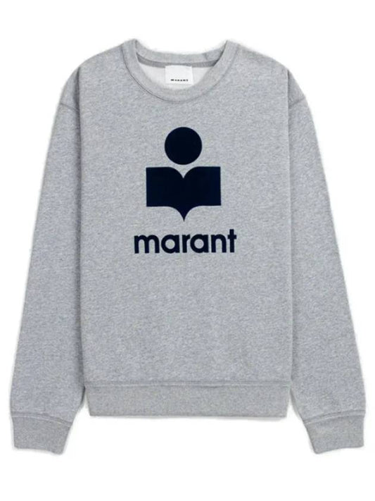 Mikoy Logo Cotton Sweatshirt Grey - ISABEL MARANT - BALAAN 2