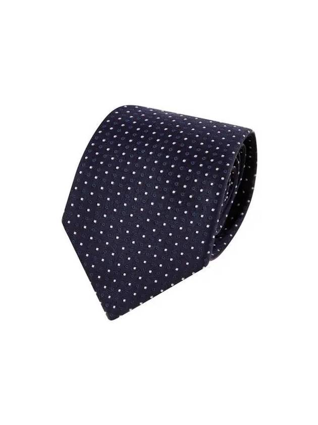 Men s Mini Dot Pattern Silk Tie Dark Blue - GIORGIO ARMANI - BALAAN 1