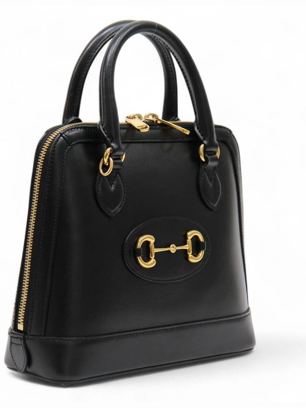 Horsebit 1955 Black Small Top Handle Bag - GUCCI - BALAAN 5