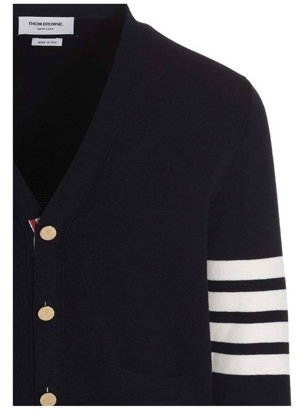 Milano Stitch 4 Bar Cardigan Navy - THOM BROWNE - BALAAN 4