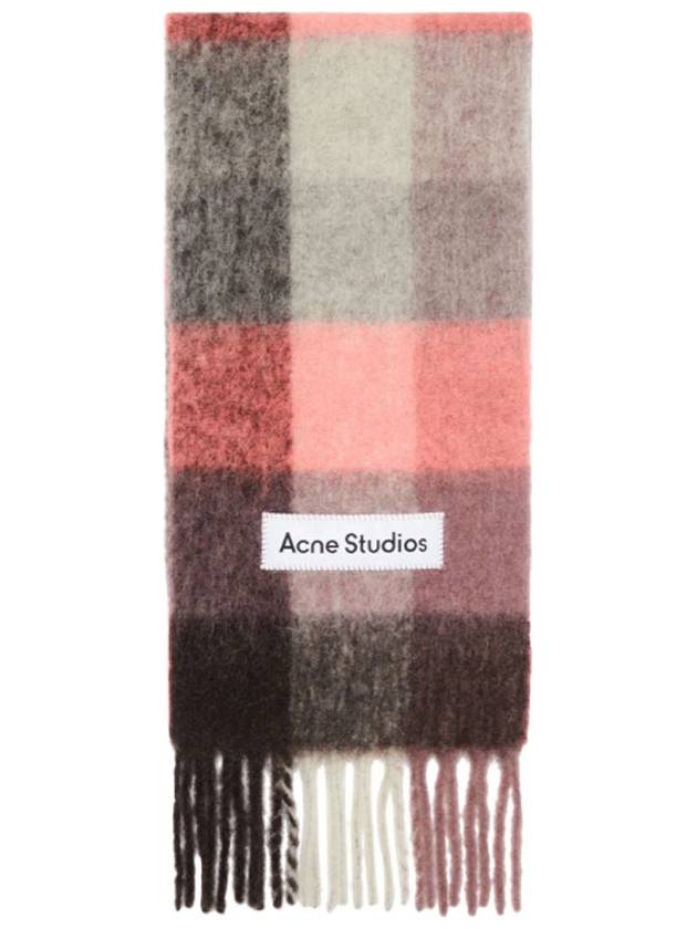 Check Mohair Muffler Mauve Bright pink - ACNE STUDIOS - BALAAN 2