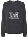 Women's Palato M Logo Knit Top Dark Grey - MAX MARA - BALAAN 1