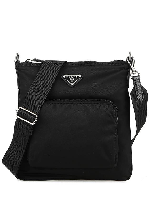 Triangle Logo Nylon Cross Bag Black - PRADA - BALAAN 2