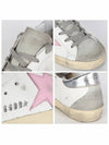 Women's Superstar Silver Heel Tab Pink Star Low Top Sneakers White - GOLDEN GOOSE - BALAAN 7