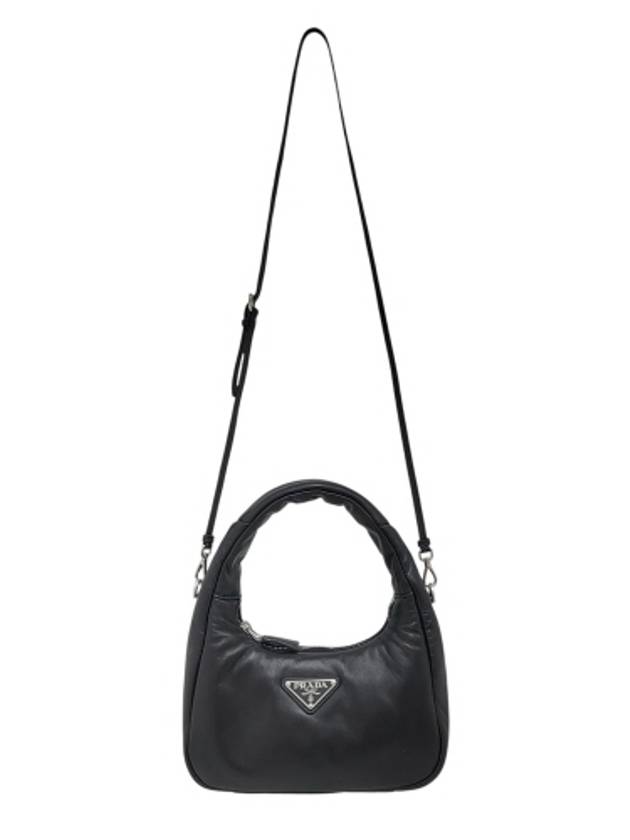 1BA384 Soft Nappa Mini Hobo Bag Strap NFC New Built in Chip - PRADA - BALAAN 7