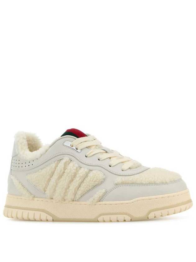 Re Web Wool Low Top Sneakers White - GUCCI - BALAAN 3