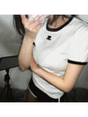 Bumpy Contrast Re-Edition Short Sleeve T-Shirt White - COURREGES - BALAAN 4