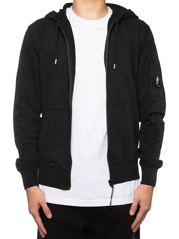 Light Fleece Lens Wappen Zip Up Hoodie Black - CP COMPANY - BALAAN 3