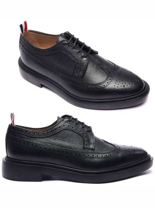 Men's Classic Long Wing Brogue Lace Up Brogue Shoes Black - THOM BROWNE - BALAAN 2