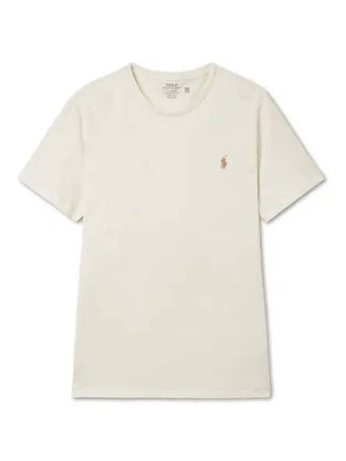 Custom slim crew neck t shirt natural - POLO RALPH LAUREN - BALAAN 1