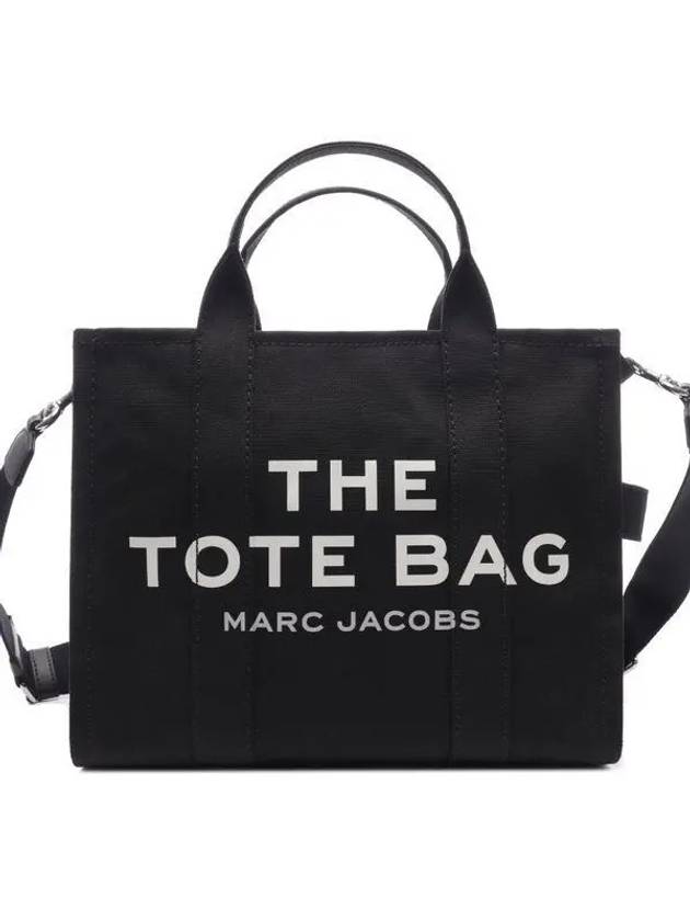 Logo Medium Canvas Tote Bag Black - MARC JACOBS - BALAAN 2