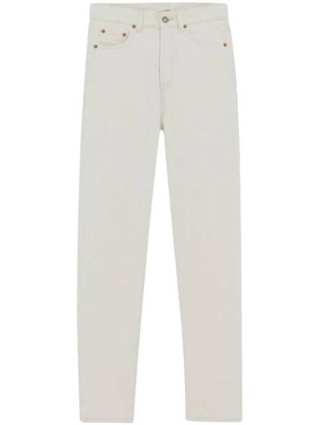 Slim Fit Denim Jeans Chalk White - SAINT LAURENT - BALAAN 2