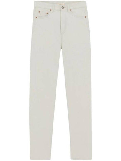 Slim Fit Denim Jeans Chalk White - SAINT LAURENT - BALAAN 2