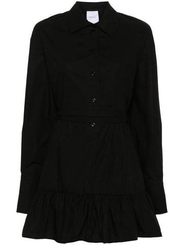 Patou Ruffled Mini Shirt Dress - PATOU - BALAAN 1