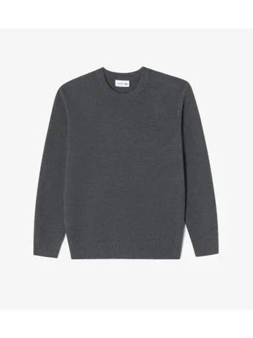 Men s Basic Crew Neck Pullover Charcoal Gray - LACOSTE - BALAAN 1