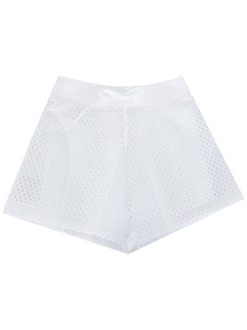 MISHA logo patch mesh short pants white AWPA07994 0000 - J.LINDEBERG - BALAAN 1