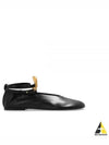 Ring Detail Leather Flat Black - JIL SANDER - BALAAN 2