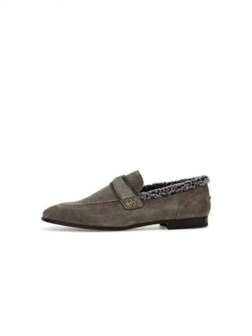 Women s Monili Bar Suede Penny Loafers Dark Gray 270228 - BRUNELLO CUCINELLI - BALAAN 1