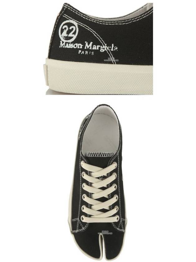 Tabi Canvas Low Top Sneakers Black - MAISON MARGIELA - BALAAN 8