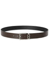 Gancini Leather Belt Brown - SALVATORE FERRAGAMO - BALAAN 4