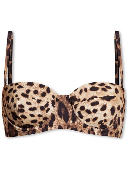 Leopard Print Balconet Bikini Top O1A16JONO11 - DOLCE&GABBANA - BALAAN 2