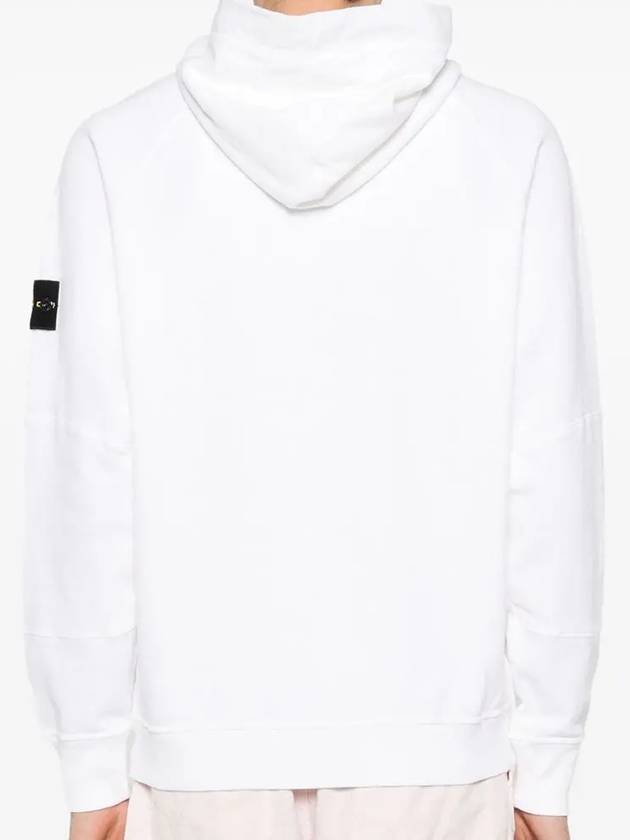 Compass Badge Cotton Hoodie White - STONE ISLAND - BALAAN 5