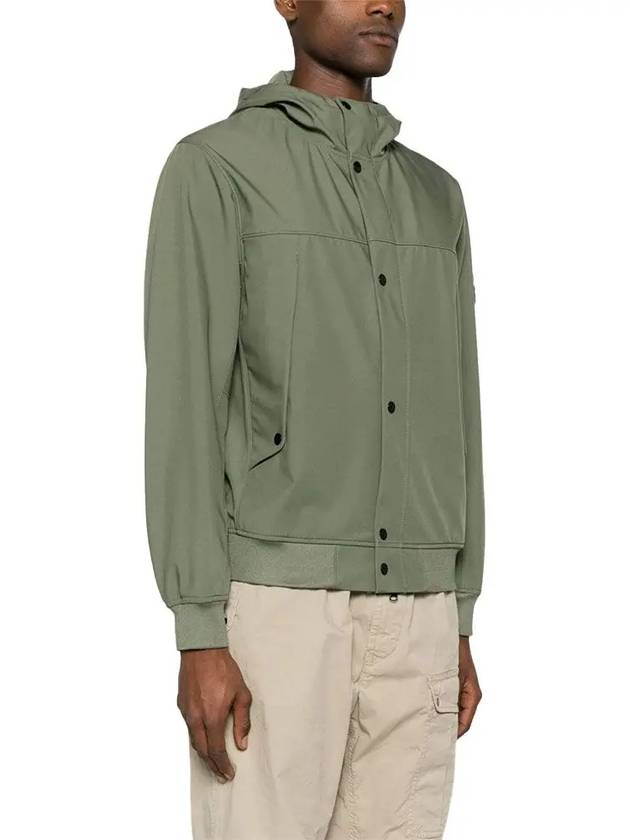 Light Soft Shell R E Dye Technology In Recycled Polyester Hooded Jacket Green - STONE ISLAND - BALAAN 4